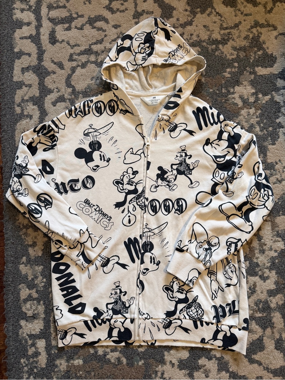 Girl’s H&M Zip Up Walt Disney Comics Hoodie Size 12/14